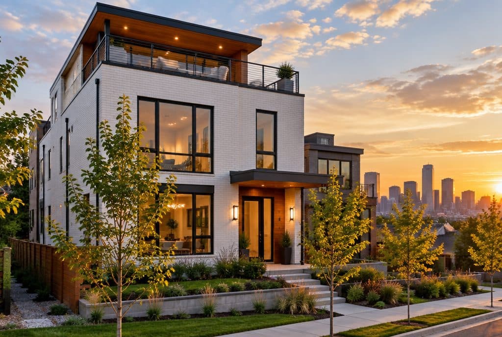 New build with a roof deck and skyline views, West Highland, Denver