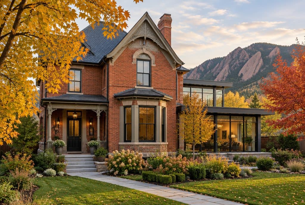 Restored Victorian with a glass garden wing, Mapleton Hill, Boulder